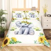 Cute Elephant Kids Duvet Cover Set Twin Size,Boys Girls Adults