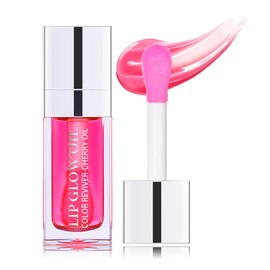 Hydrating Lip Glow Oil, Lip Oil Gloss Transparent Toot Tinted Nourishing (007# RASPBERRY)