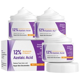 Suero Facial Ácido Azelaico12%,Crema de Acido Azelaico, Apta para Piel Sensible,Para Hombres y Mujeres,Paquete de 3,30g*3