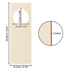 BELLE VOUS Door Hanger Decorative Natural Wooden Sign (Pack of 12) - Wooden Sign Blank, Welcome/Please Do Not Disturb Sign/Please Knock - Door Sign Private for Office, Gaming, Gamer, DIY, Crafts,