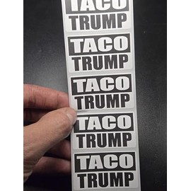 50PCS Taco Trump Political Stickers Decals Labels Anti Chickens Out T.A.C.O.
