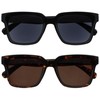 OPULIZE ERA Reading Sunglasses for Men & Women - Black/Brown