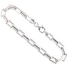 Sterling Silver 5mm Long-Link Box Chain Bracelet for Men Heavy