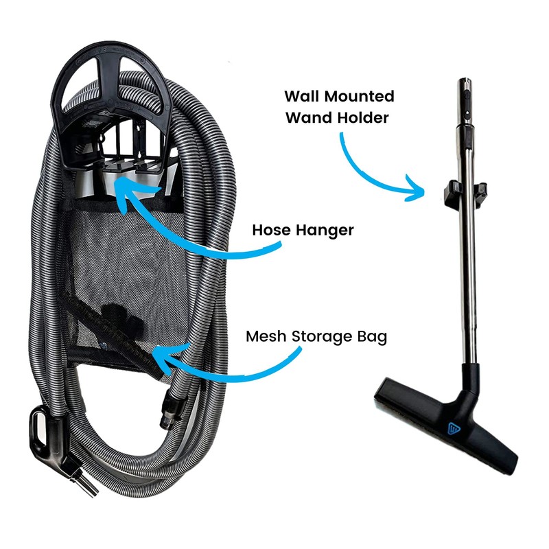 Wessel-Werk Central Vacuum Hose Kit with Floor and Household Vacuum