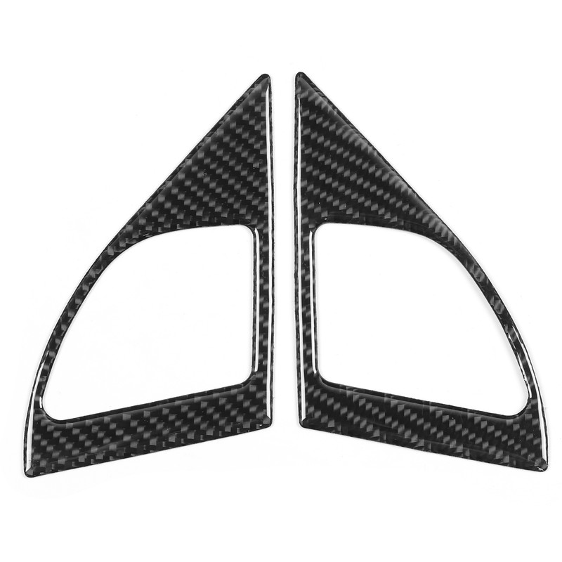 2Pcs Inner Door Speaker Trim Carbon Fiber Cover Left Right
