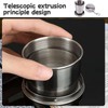 Cosmeria Folding Cups, 2 Pieces Stainless Steel Collapsible Cup with
