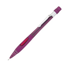 Pentel Quicker Clicker Automatic Pencil, 0.9mm Lead Size, Transparent Red Barrel, Box of 12 (PD349TB)