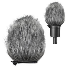 AT2020 Furry Windscreen Muff, Mic Pop Filter/Foam Wind Cover fits for AT2020, AT2020USB, AT2020USB+ mic AT2035, AT4040, AT2050 Microphone by SUNMON