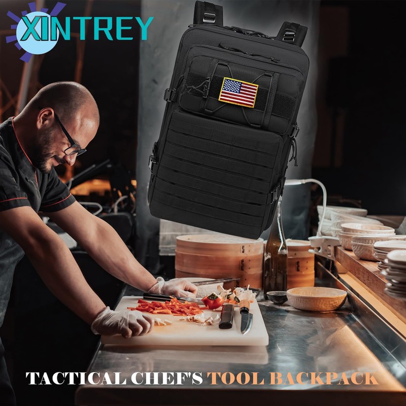 XINTREY Tactical Chef Knife Backpack Professional Knife Carrying Bag Travel