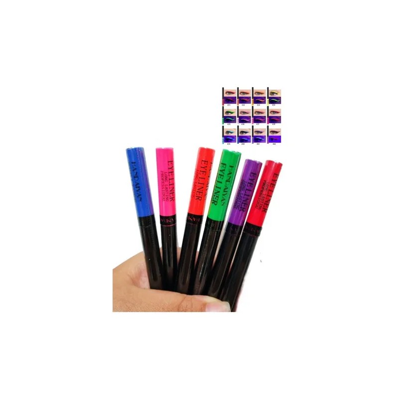 Handaiyan Delineador Neon UV Líquido Pack 12 colores