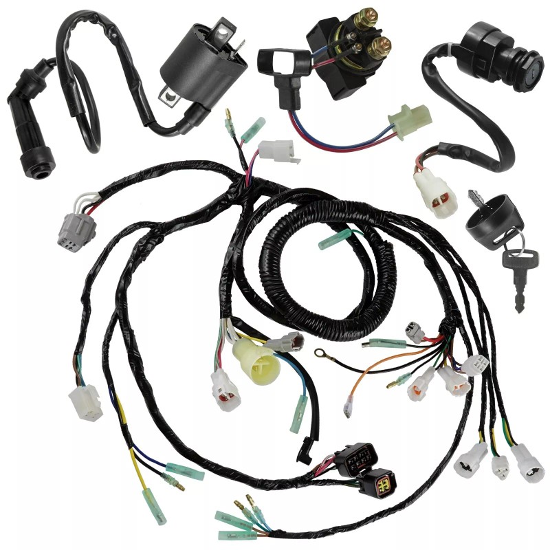 Caltric Wire Harness /Starter/ Ignition Key Switch, Coil Yamaha Warrior