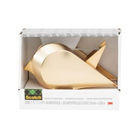 Scotch Desktop Tape Dispenser with 1 Roll Magic Tape, 3/4 x 350 Inches, Gold Bird Design