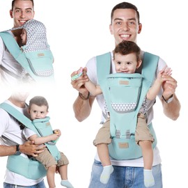Portabebé Asiento de Cadera，ZJTZJY Canguro para Bebé Ergonómico para Niños, Mochila portabebe para Bebés Niños Pequeños Recién Nacido 0-36 Meses