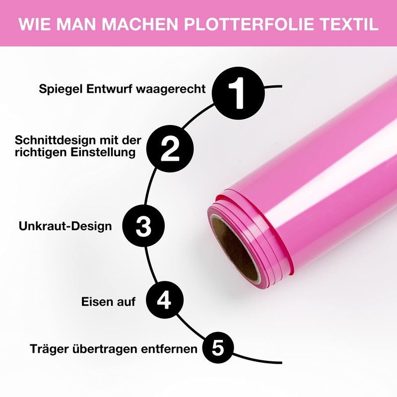 HTVRONT Plotter Film Textile Flex Film for T-Shirts and Fabrics