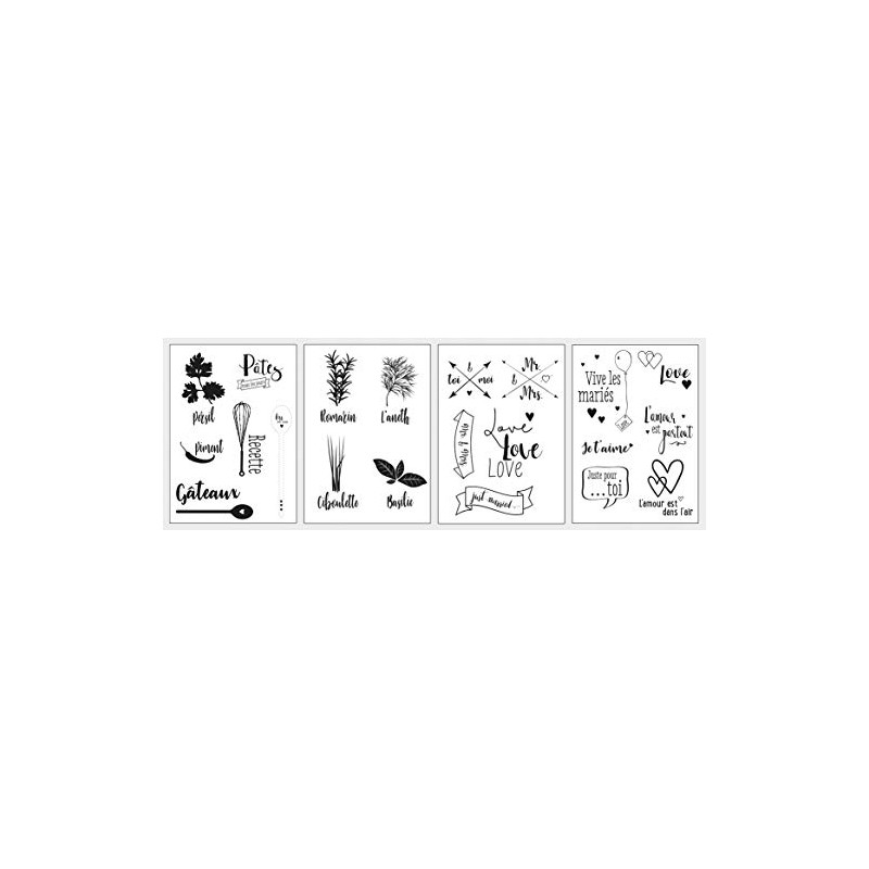 Rayher 67319000 5x DIN A4 Transfer Paper with Templates L'amour/la