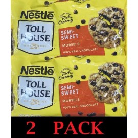 Nestlé 2x Nestle Toll House Semi Sweet Morsels Baking Chocolate Chips 36 oz Bag 2 PACK