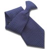 Men's Purple & Navy Rectangle Check Clip On Neck Tie