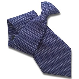 Men's Purple & Navy Rectangle Check Clip On Neck Tie