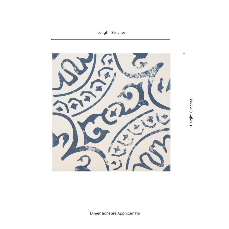 MSI Indigo Encaustic 8 in. x 8 in. Glazed Porcelain