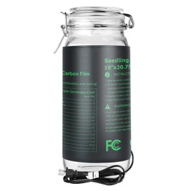 iPower Digital Heat Mat Controller and 10" x 20.75" Carbon Film Seeding Warm Hydroponic Pad with Temperature Adjustable Knob, 1020.75+Thermostat