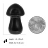 mookaitedecor Set of 2 Black Obsidian Crystal Mushroom Sculpture Hand