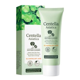 Facial Cleanser with Centella Asiatica Extract, Gentle Facial Cleanser for Facial Cleansing, Anti Pimple Wash Gel, Facial Deep Pore Facial Cleansing Gel for Intensive, For All Skin Types