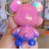 [AIXUAN] Girls Boys Cute Bear Keychain-Gradient Resin Keychain Portable Cute