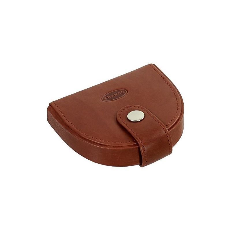 Branco Leather Men's Soft Cowhide Coin Purse, brown, Modern
