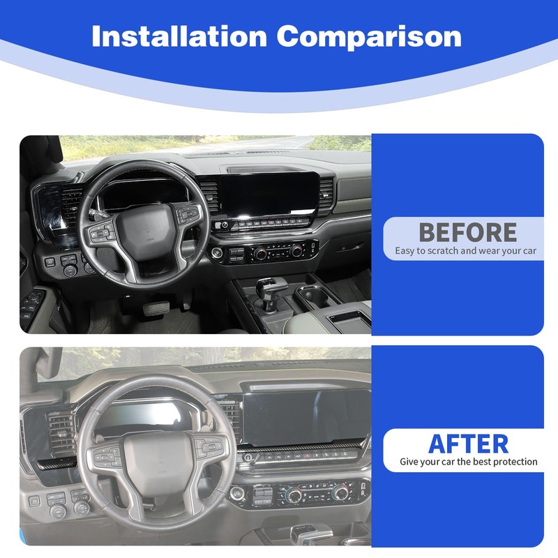 PDKLIN for Silverado Dashboard Panel Trim Compatible with Chevy Silverado