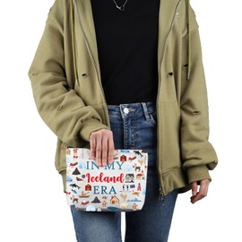 VAMSII Iceland Travel Traveling Gift Iceland Era Makeup Bag Iceland Trip Vacation Cosmetic Bag Iceland Souvenir Gift (Iceland Era M C)