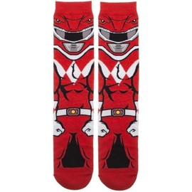 Grand Clothing Outlet Mighty Ranger Red Character 360 Crew Socks