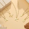 Ursteel Gold Initial Necklace for Women - Gold Letter V