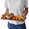 13.8 Inch Solid Wood Serving Platters and Trays of Natural