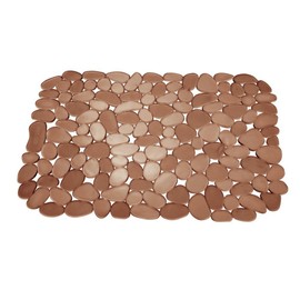 interDesign Pebblz Sink Large Sink Mat, Amber