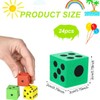 24 Pieces Foam Dice Whisper Cube Educational Toy 2cm Foam