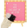Pink Felt Letter Board Sign with LED Lights- 10in ×
