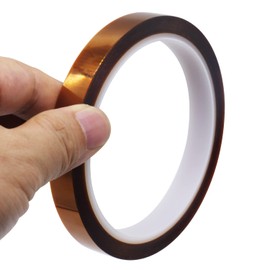 BOMEI PACK Polyimide High Temperature Tape, Heat Press Metal, 10mm x 33m Heat Transfer Resistant, Sublimation, for Soldering Protecting Circuit Board, 2.36 Mil Thick (3 Roll)