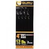 Guru QM1 4" Speed Stop Hair Rigs Barbless (Size 12 7lb)