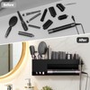 Hair Tool Organizer Wall Mount, Metal Curling Iron Accessories Rack