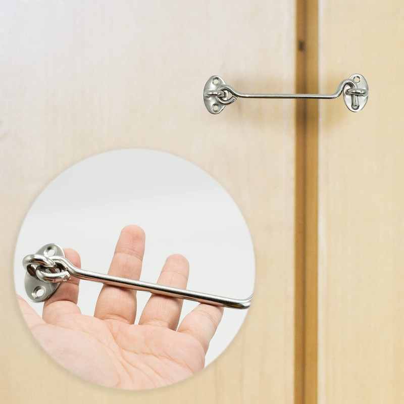 Pack of 2 Cabin Hooks, Eye Latch & Bolt for