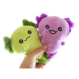 Curious Minds Busy Bags Set of 2 Cute 5" Axolotl Plush Stuffed Animals- Adorable Walking Fish Toy - Plush - Soft Squishy Animal Plushie Stuffie (Random Colors) (2 Random Colors)