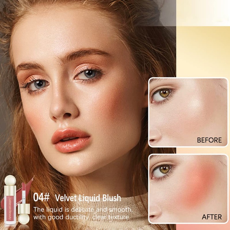 Mysense Liquid Blush, Silky Cream Blush Stick for Cheek Soft