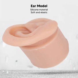 ZJchao Silicone Ear Model, Practice Ear Model for Piercing, Teaching Earrings Display Piercing Training Medium Skin Tone - Left Ear Model