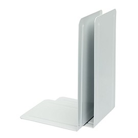 ALCO-Albert Bookends Metal White Pack of 2