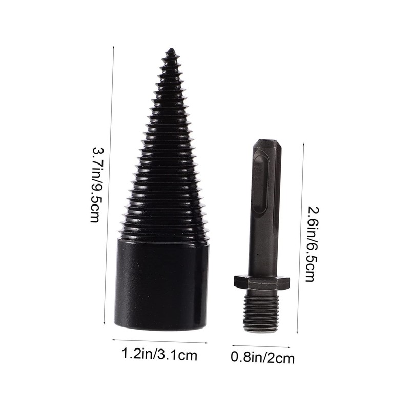 SHINEOFI 1 Set Firewood Drill Bit Set Wood Splitter Kit