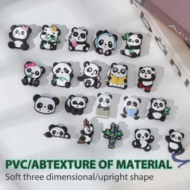 ZWWOGE 20 Pieces Shoe Charms Specifically Designed for Crocs. These are PVC Panda Shoe Accessories Suitable for Crocs, Suitable for Boys, Girls and Adults.