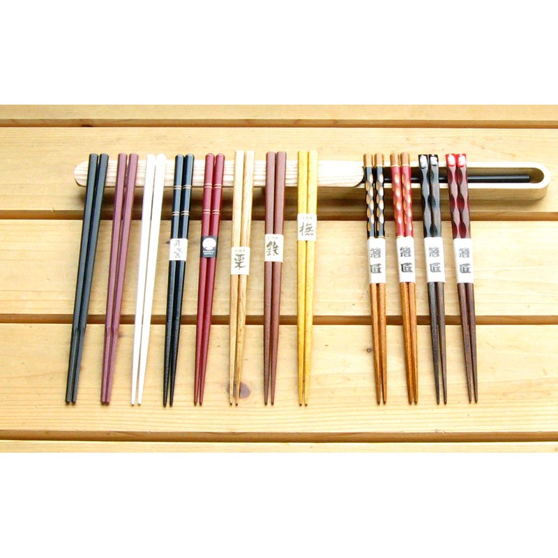 Nagao Chopsticks and Case Set, 9.1 inches (23 cm), Hexagonal