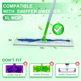 20 Count XL Wet Pads Refills for Swiffer Sweeper XL Mop, Disposable X-Large Wet Mopping Cloths, Extra Large Size Pads Refill for Multi-Surface Floor Cleaning (Mop not Included)