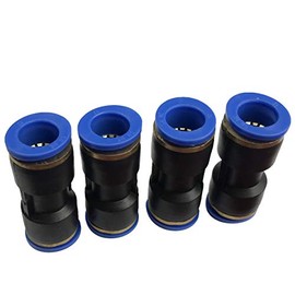 Fuel Line Connector for 3/8" OD 5/16" ID Pneumatic Nylon Tube Hose Union Quick-Connect, Fit for 10mm OD Nylon Tubing/Gas Line Pack of 4