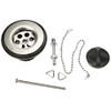 Merriway BH04442 Unslotted Basin Waste with Plug and 10 inch Chain, Plastic 32mm (1.1/4 inch) - White